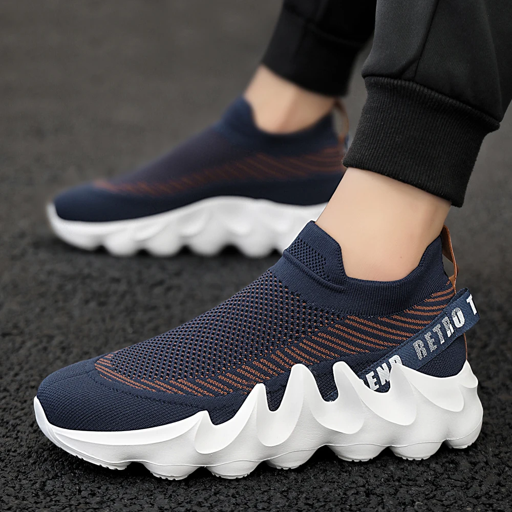 Herren Outdoor-Wander- und Laufschuhe in großen Größen, bequeme, vielseitige, modische Sportschuhe für Paare zum Training. – Detail 10