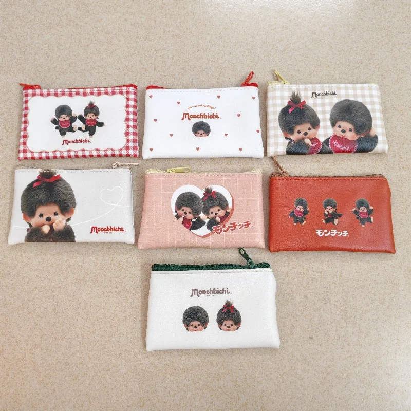 Kawaii Mengqiqi Niedliche Doppelseitige Cartoon-Geldbörse Münztasche Kopfhörertasche Tragbare Lippenstifttasche Mädchen Geburtstagsgeschenk