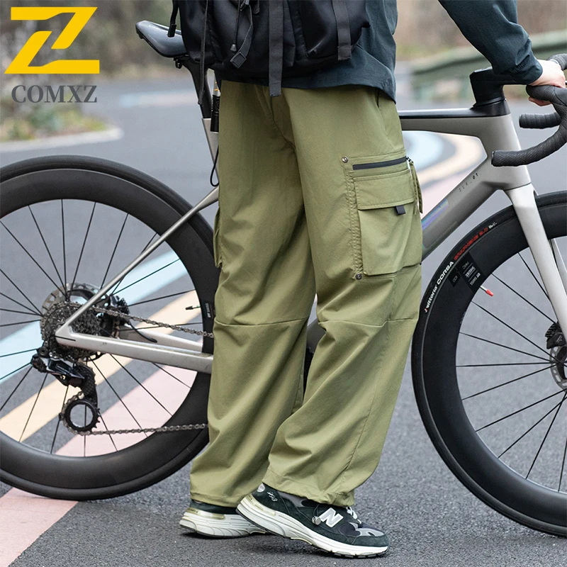 Men's Cargo Pants Baggy Wrinkle Resistant Water Repellent Trousers Autumn New Outdoor Climbing Utility Straight Comfort Pants
