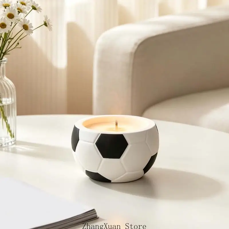 Fußball-Kerzenbecher-Silikonformen, lebensmittelechtes Silikon für die Herstellung von Kerze, Seife, dekorativer Blumentopf – Detail 10