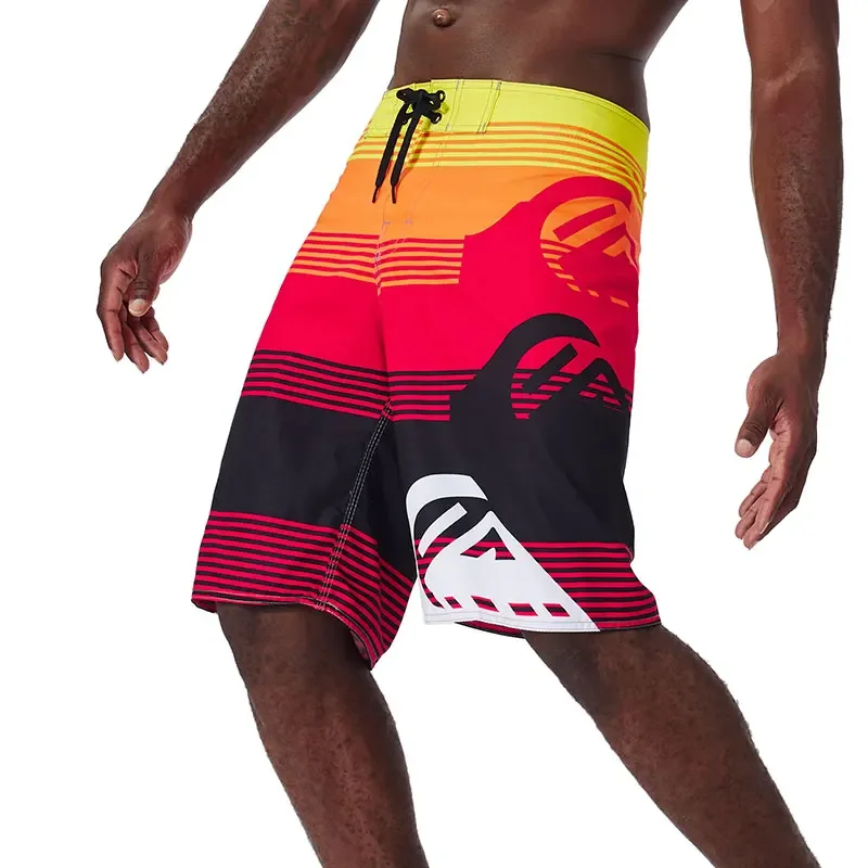 Sommer-Shorts für Herren in den Größen 30-44, lässige, atmungsaktive Jogging- und Fitnesshosen, lockere bedruckte Boardshorts, Surf- und Strandhosen, Badehosen – Detail 6