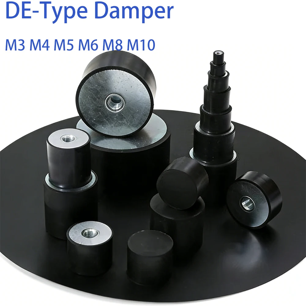 5/10Pcs M3 M4 M5 M6 M8 M10 DE-Type Damper Female Thread Rubber Shock Absorber Motor Buffer Pad  Anti Vibration Isolation Mount