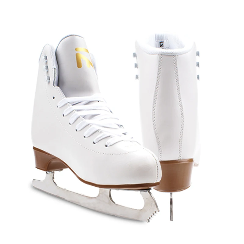 Unisex Thicken Ice Figure Skating Shoes Thicken Leather Professional Ice Blade Skate Shoes Kid Adults Teenagers For Beginner