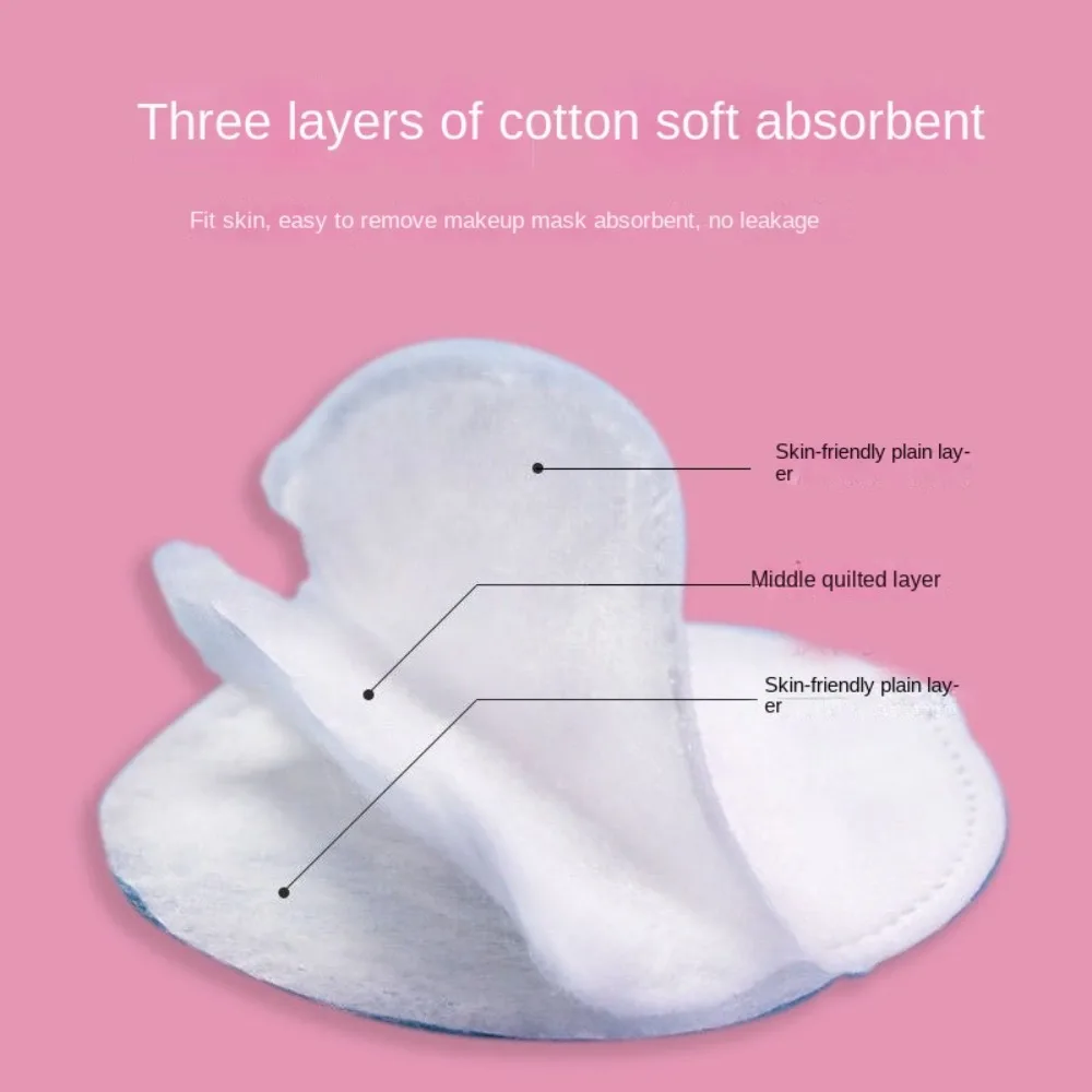 แผ่นเช็ดเครื่องสำอางแบบกลม 200/500 ชิ้น 3 ชั้น ทำจากผ้าฝ้ายเนื้อนุ่ม ใช้แล้วทิ้งหรือซักได้ สำหรับเช็ดล้างยาทาเล็บและทำความสะอาดอย่างล้ำลึก