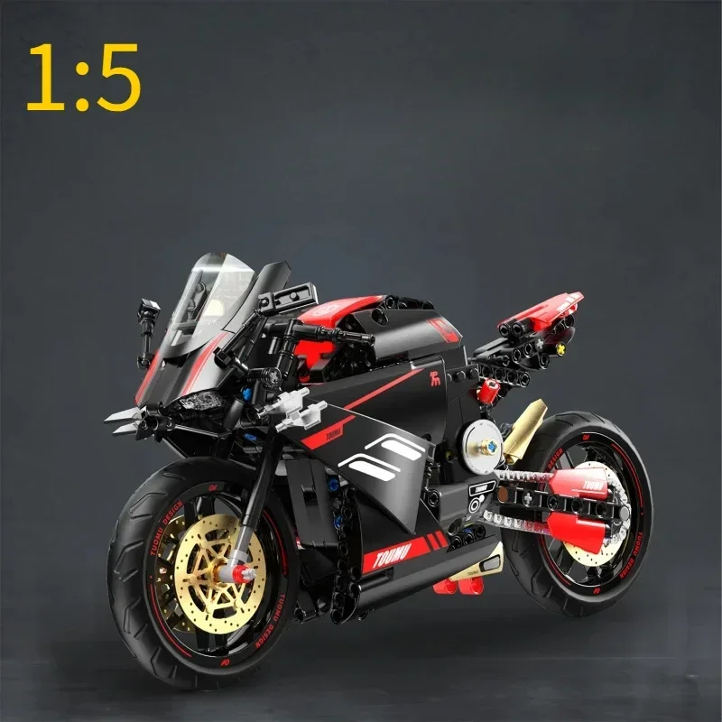 

1:5 тяжелый локомотив, набор строительных блоков, модель мотоцикла, подарок для мальчиков и девочек, классический дизайн, пластиковые игрушки