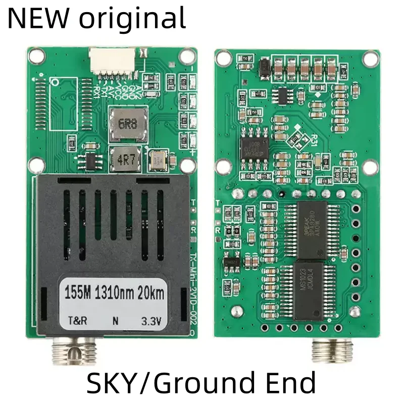 

New Original DC5.5-26V Sky/Earth TTL Transceiver Module 1CH Video TTL Optical to Fiber Optic RX/TX/AV/VCC/GND
