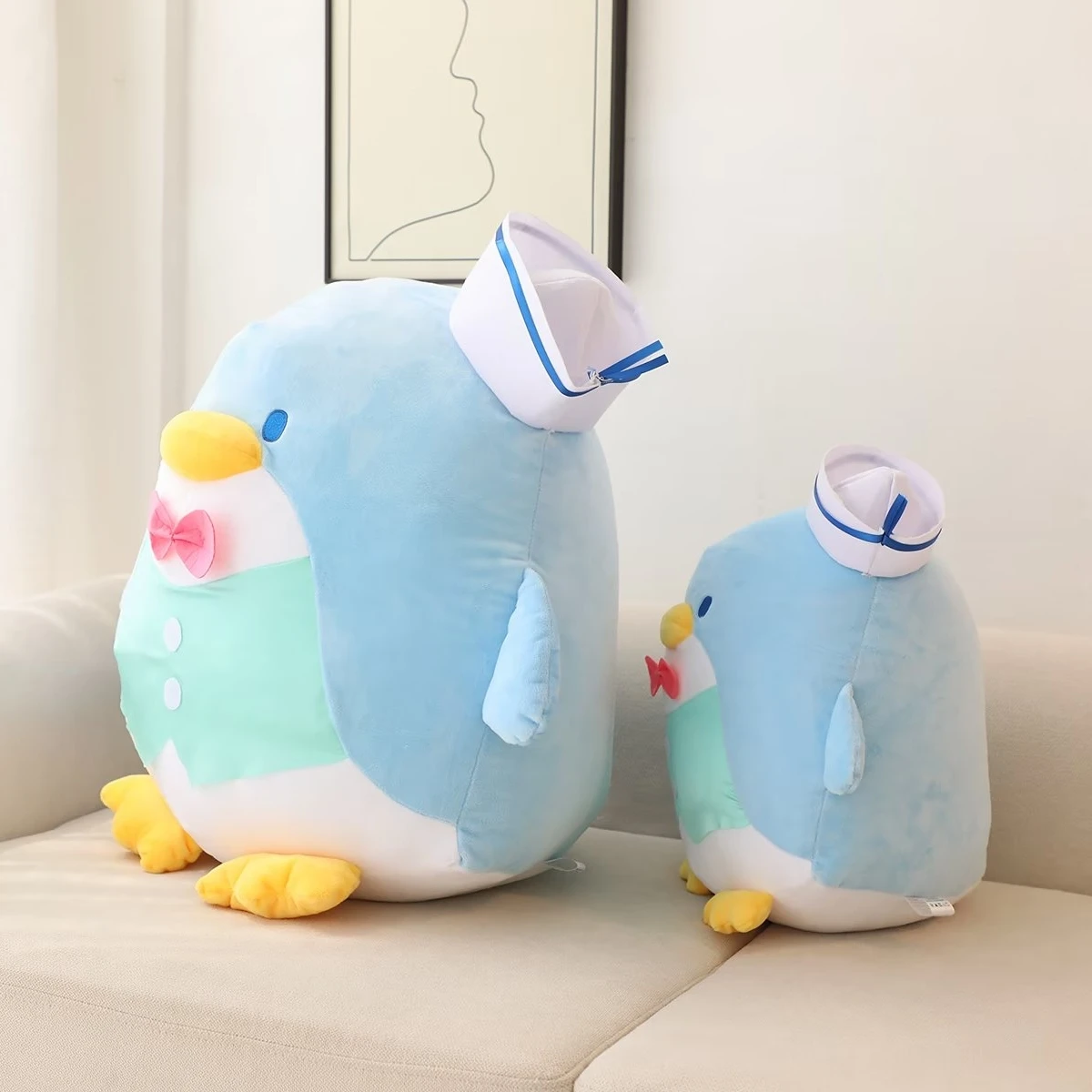 35/50cm Cute Tuxedo Sam Plush Toy Sanrio Penguin Doll Stuffed Animal Very Soft Plushies Hug Pillow Blanket Xmas Gifts Girl