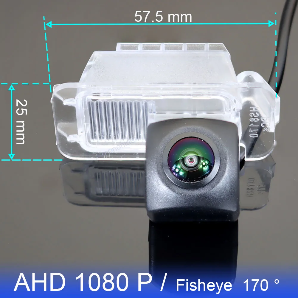 Ahd 1080P 170 ° Fisheye Voertuig Achteruitrijcamera Voor Ford Focus Mondeo Hatchback 2007 2008 2009 2010 2011 Hd Nachtzicht