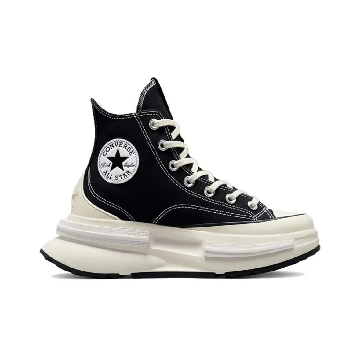 Converse Run Star Legacy CX Zapatos de skate para hombres y mujeres Zapatillas de deporte vintage ligeras para exteriores de caña alta Negro