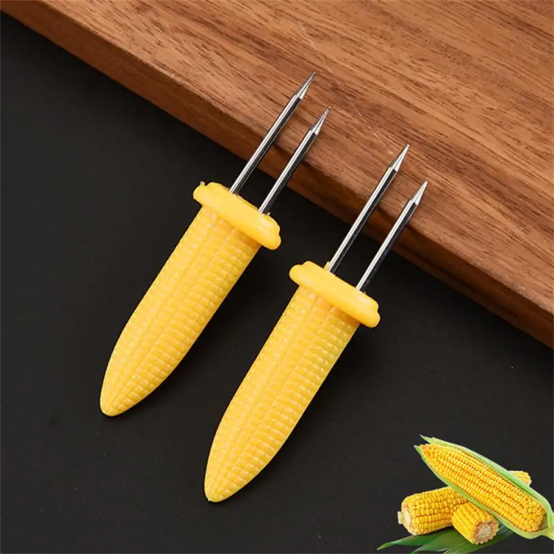 Bbq Corn Insert Or Portable Convenient Washable Durable Kitchen Gadgets Fruit Fork Stainless Steel Wear-resistant Corn Insert