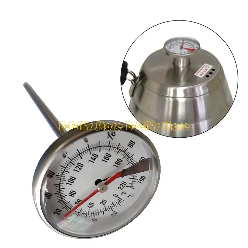 Y1AD Installed Vessel Temperature Meter with Moisture-Ready Build, Steel Stem, Fixed Mount, and Tube Support for Liquid