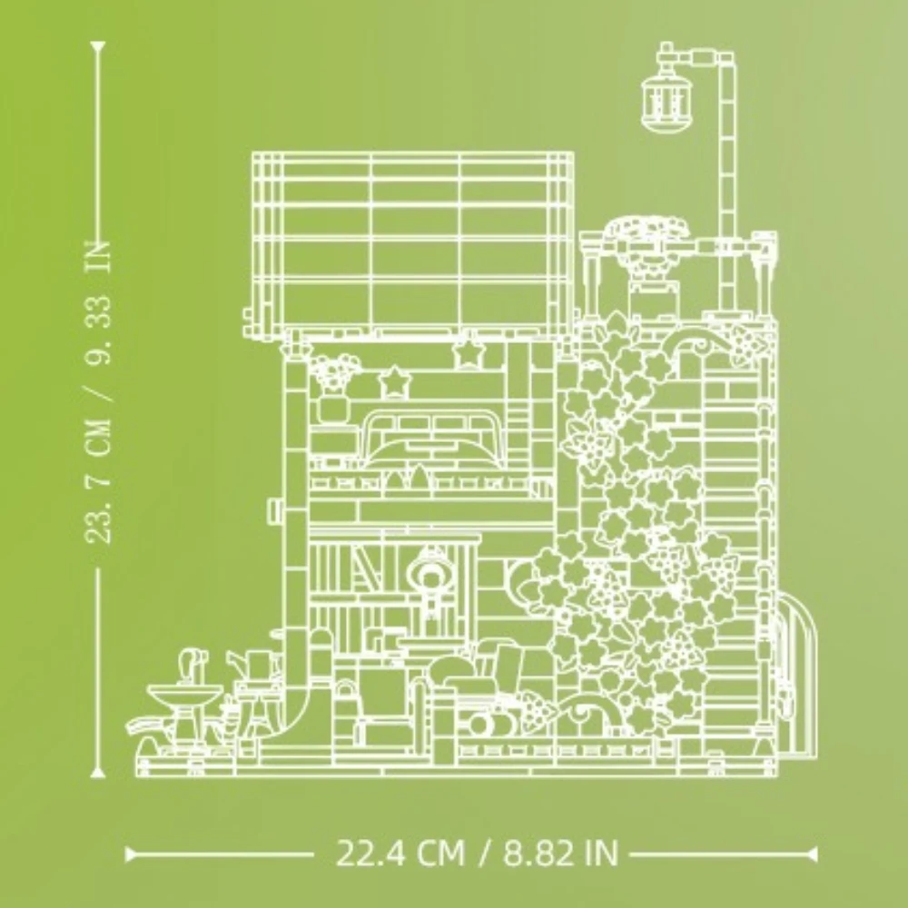 Moc primavera jardim cenário blocos de construção conjunto flor árvore sala cabine casa idéia arquitetônica brinquedos para crianças presentes aniversário