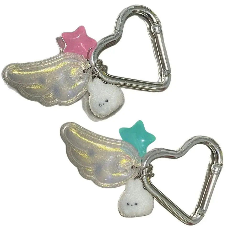 New Y2K Buckle Keychain Star Magical Girl Carabiner Wing Rabbit Bag Pendant For Anime Lovers