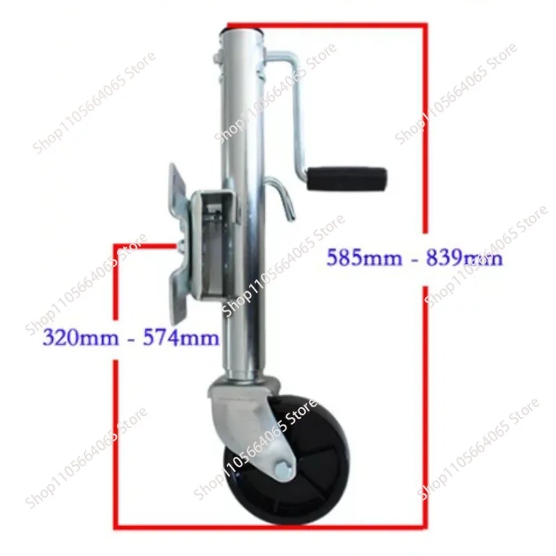 Solid Wheel Sidewind Round Swivel Trailer Jack With Bolt On Capacity  Jockey Wheel Boat RV Parts Accessories