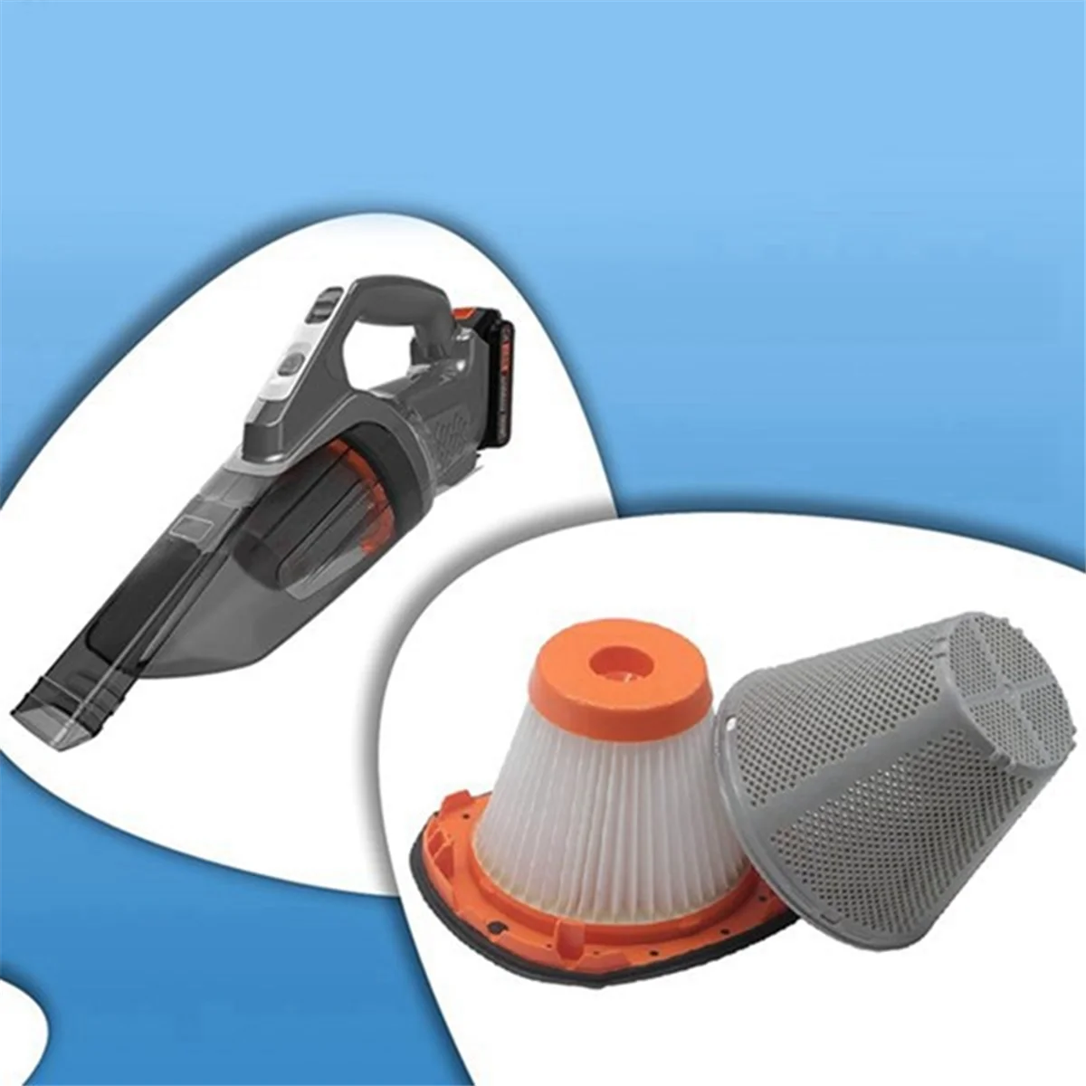 4 pezzi di ricambio per aspirapolvere portatile BLACK + DECKER 20V MAX POWERCONNECT modello BCHV001C1 sostituzione del filtro