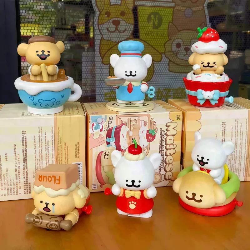 TOPTOY Blind Box Maltese Line Puppy Baking Diary Series Articulated Figure Collectible Trendy Toy Desktop Home Ornament