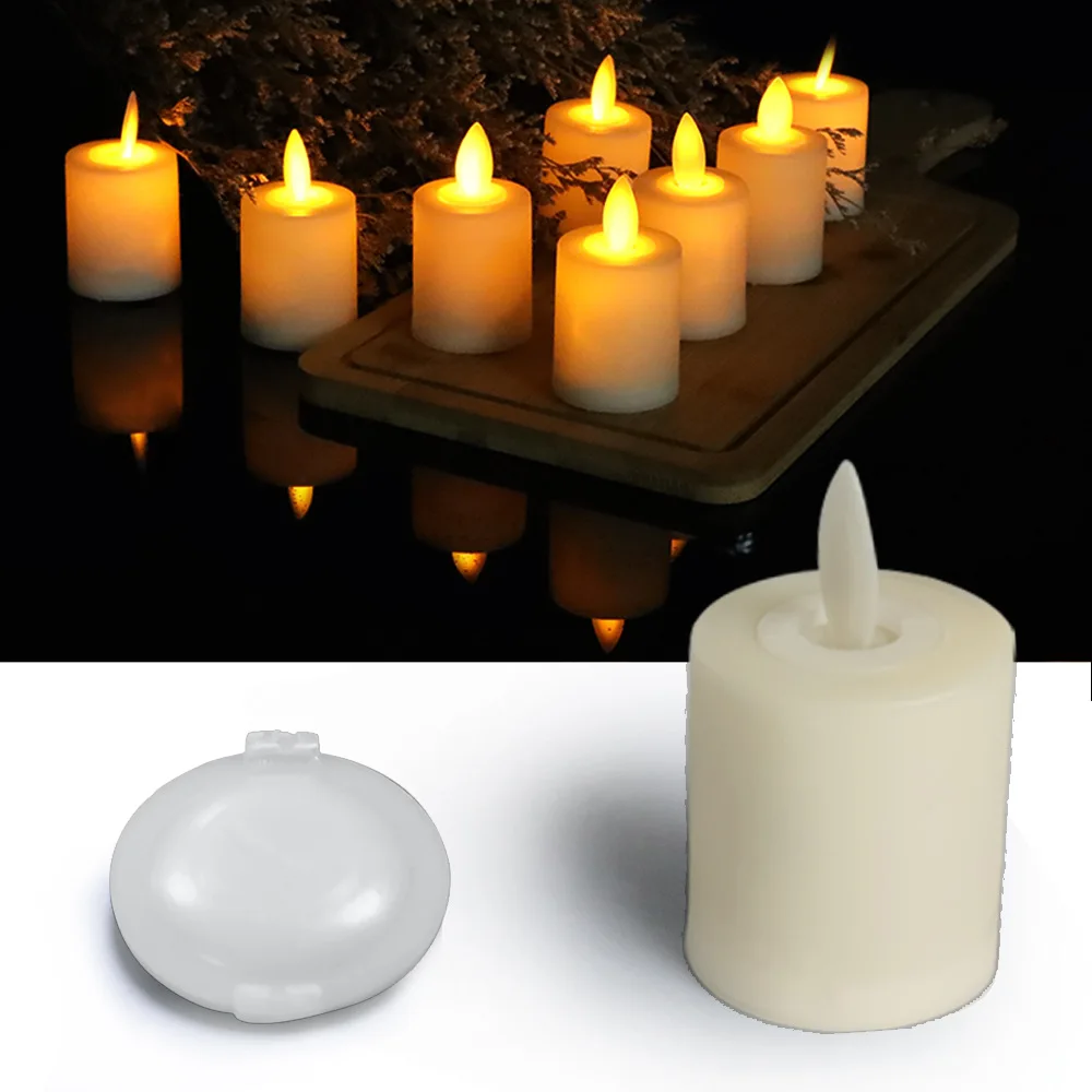 Flameless LED Tea Lights Candles Battery Operated, 200+Hour Fake Electric Candles TeaLights for Votive, Aniversary, Wedding 7CM