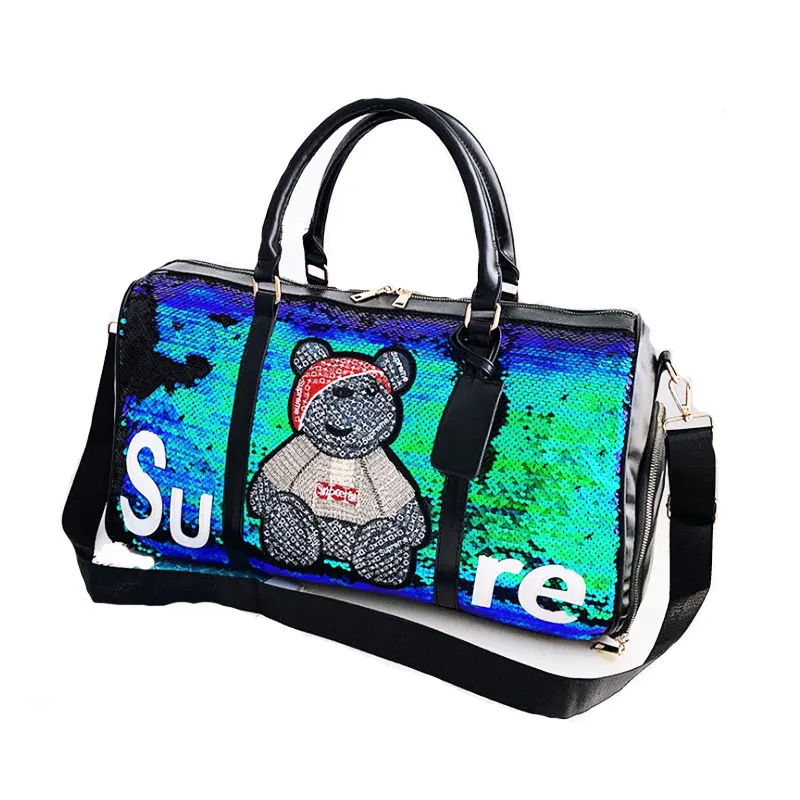 

Women Travel Bag Large Capacity Shoulder Crossbody Bag Fashion Sequins Luggage Pack High Quality Handbag Luxury Lady Weekend Bag