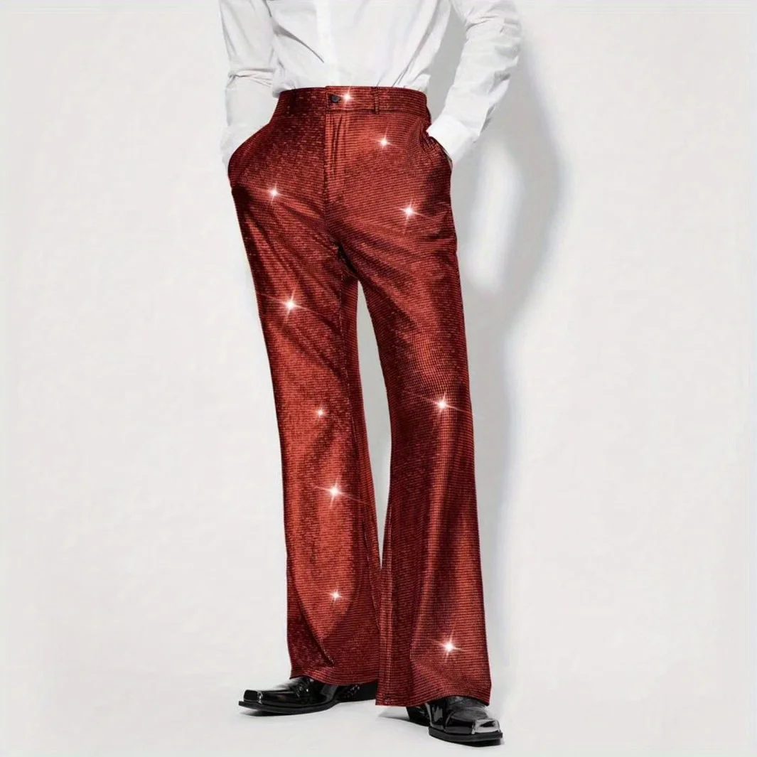 

2025 New European American Checkered Pants Eye-Catching Mid-Waist Evening Performance Casual Trousers!