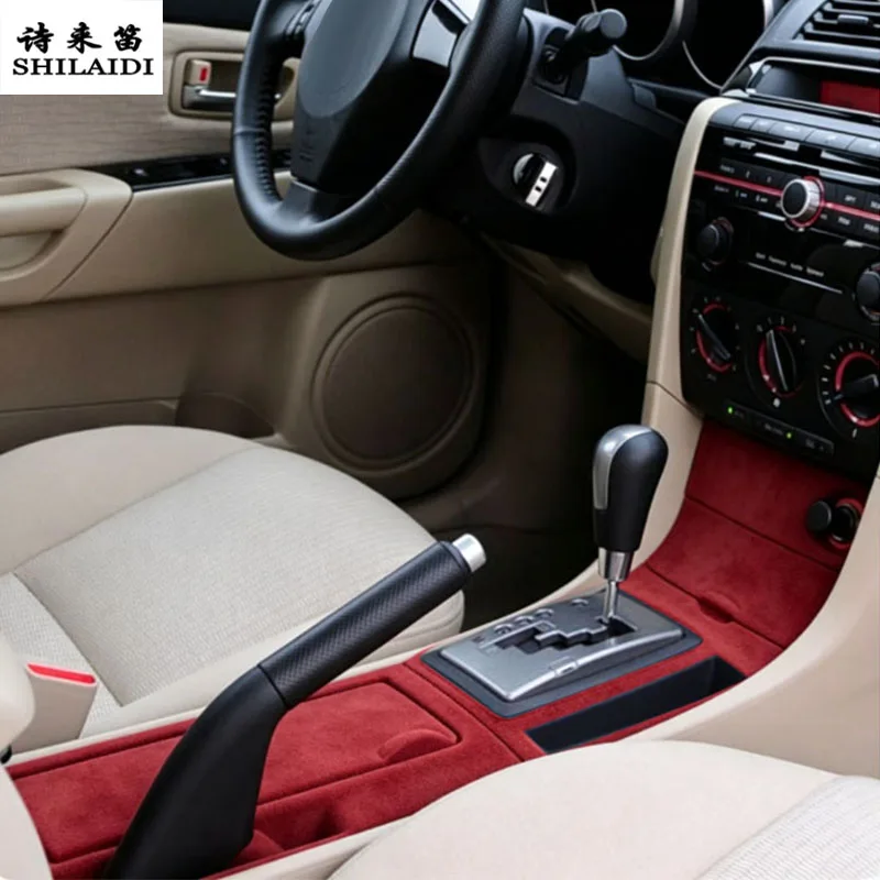 

Suede leather For Mazda 3 BK 2006-2012 Car Gear Shift button water cup panel Cover Trim inner door handle Sticker Accessories
