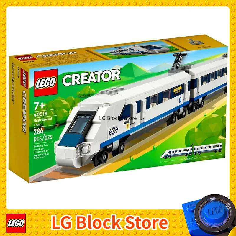 LEGO Creator High-Speed Train 2 Connected Carriages One of Which Contains The Driver’s Compartment and Has A Sloped Front 40518