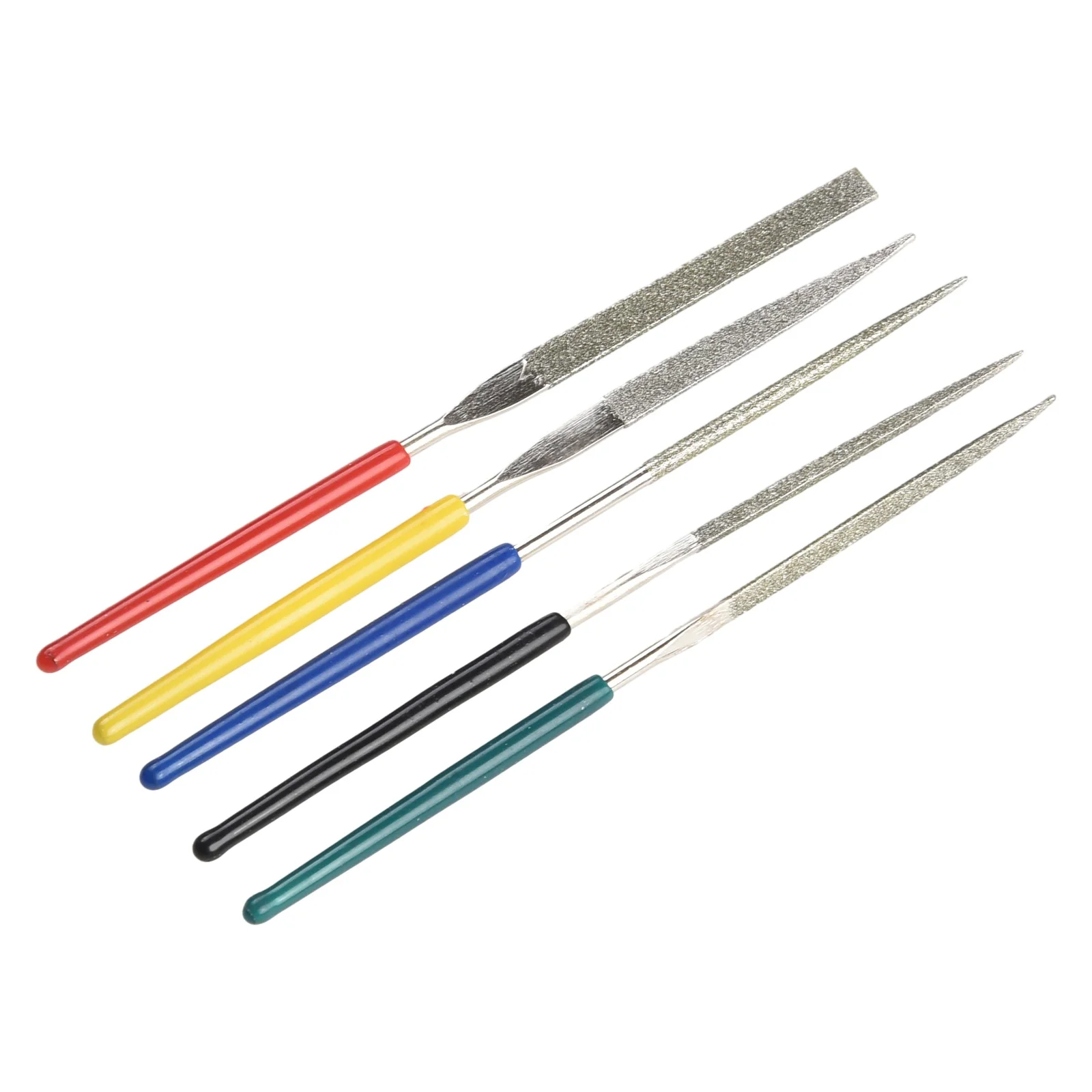 5Pcs Small Diamond Files Needle Set Triangle/Square/Round/Flat/Semicircle File DIY Woodworking Tool For Metal/Deburring