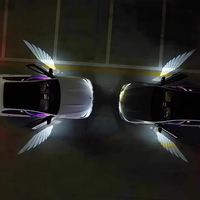 2Pcs Angel Wings Door Welcome Light Car Atmosphere Light Decorative Light Wireless Projection Light