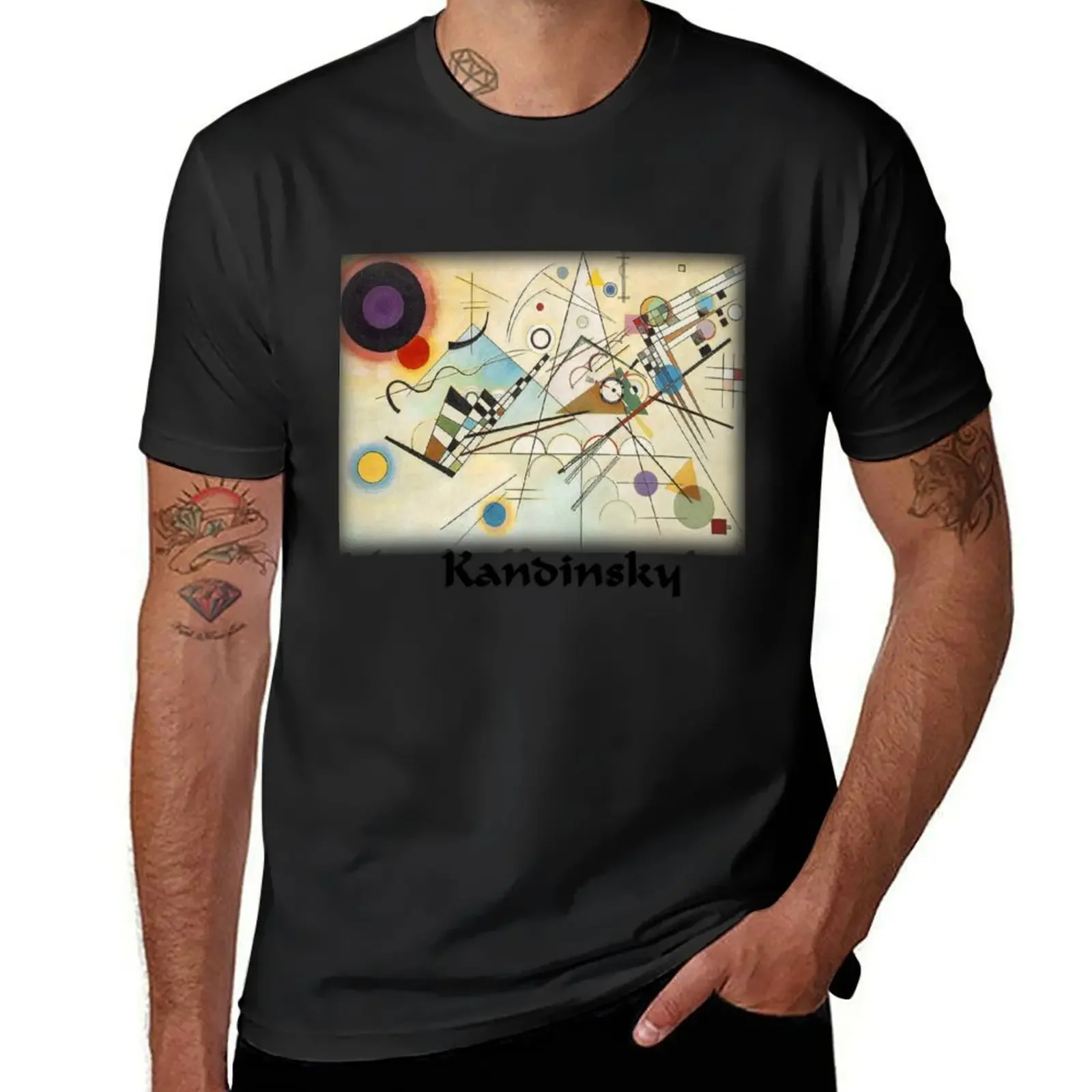 Kandinsky - Composition No. 8 T-Shirt plus size clothes oversized mens cotton t shirts