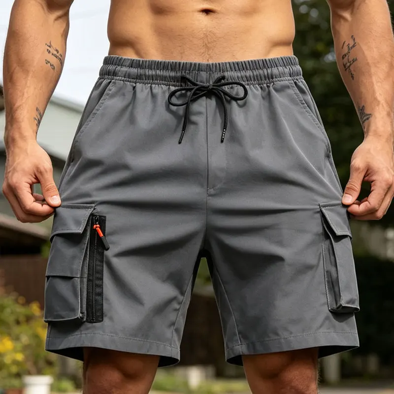 Hot Selling Mens Workwear Shorts Loose Outdoor Five Quarter Shorts Multi Pocket Hip-Hop Pants Summer Casual Clothing