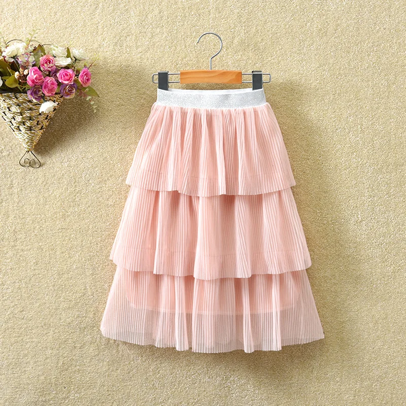 Girls Skirt Chiffon Layered Skirt Summer White Princess Skirt for Girls Teenage Girls Clothes Skirts for Girls Children 10 Year