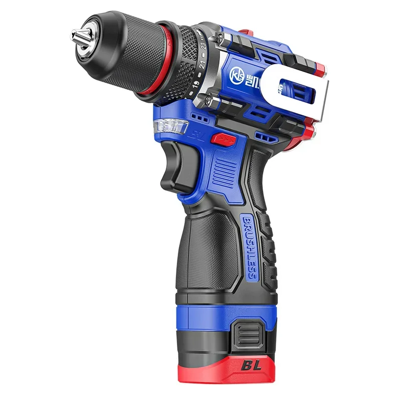 Cordless Electric Screwdriver, Brushless Impact Drill, Wireless Hand Drill, Lithium-Ion Battery Power Tools