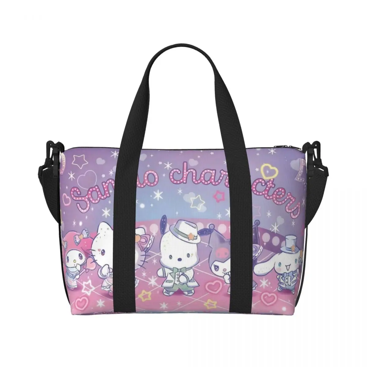 

Custom Melody Cartoon Movie Tote Bag Women Large Capacity Kawaii Design Gym Beach Shoulder Travel Bag