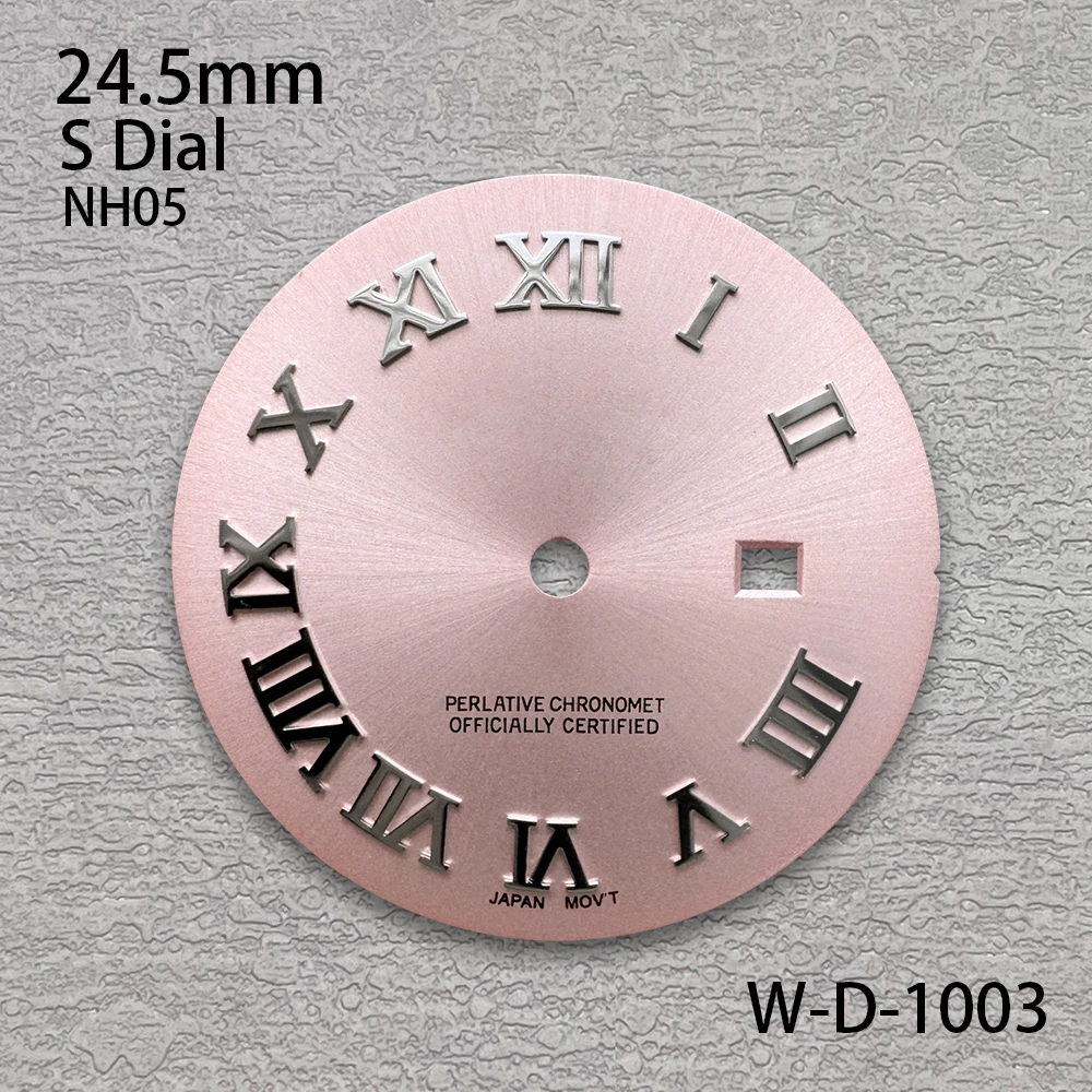 24.5mm Ladies Rome S Dial Fit NH05 Japanese Automatic Movement Sunburst High Quality Watch Modification Accessories