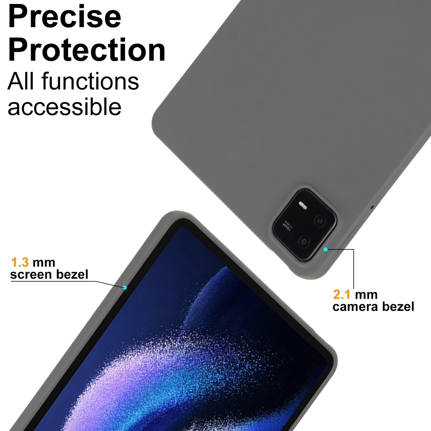 เคสแท็บเล็ตสำหรับ Xiaomi Pad 6S 6 Pro TPU นุ่มและยืดหยุ่นรู้สึกเป็นมิตรกับผิวสำหรับ redmi Pad SE น้ำหนักเบากันกระแทก