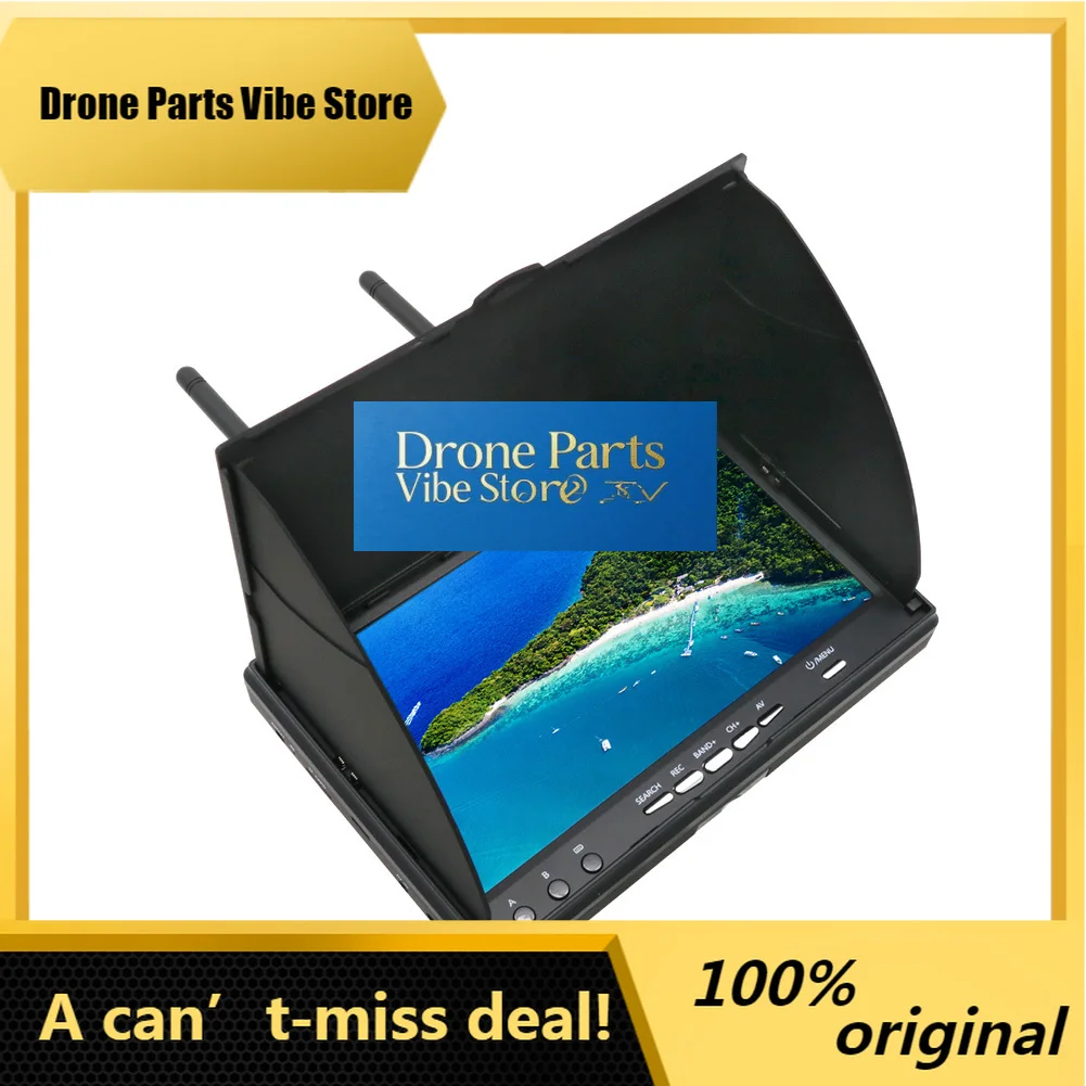 

DronePFPV Monitor LCD5802D 5802D 7" 7 Inch Monitor LCD Screen 800*480 5.8G 40CH With DVR Built In Battery Video For FPV Multicop