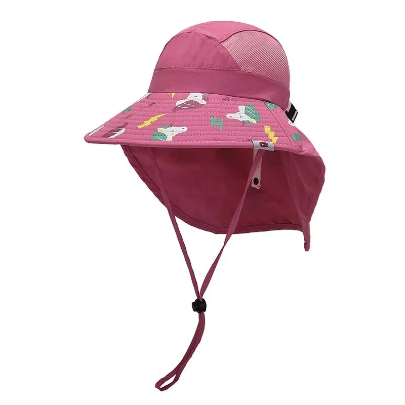 Spring Summer New Printed Kids Bucket Hat, Unicorn Sunscreen Quick Drying Hat, Outdoor Beach Hat For Men And Women