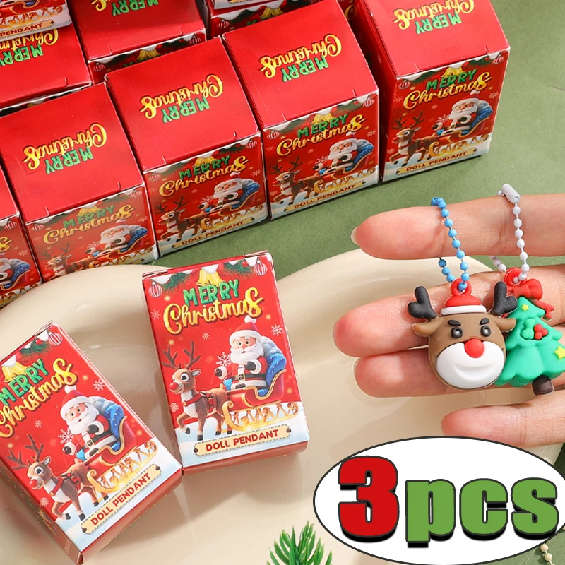 

2025 New Christmas Blind Box Series Santa Claus Christmas Tree Elk Keychains Pendant Children's Gift Student Reward Small Gifts
