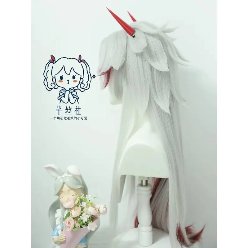 스타일 가발 Arataki Itto 고품질 게임 임팩트 맞춤형 가발 내열성 합성 머리 애니메이션 가발 빨간색 액세서리 없음