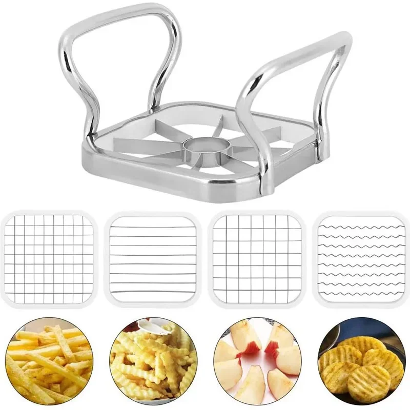 ANYOHOE Multifunctional 5 IN 1 Fruit Vegetable Slicer Stainless Steel Potato Apple Cutter Fries Making Tool Kitchen Gadgets