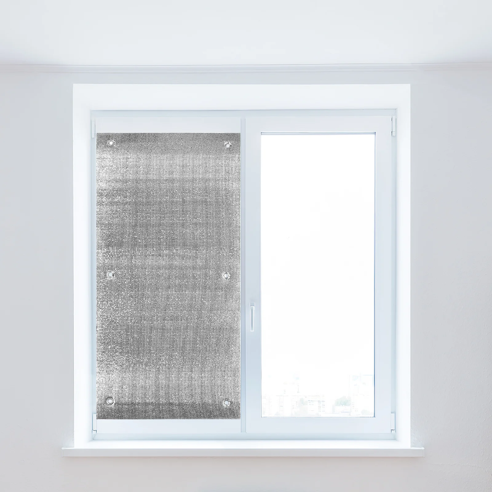 

Heat Control Window Foil 50x100cm Suction Cup Mount Thermal Insulation Film Sun Blocking Reflective Window Film Privacy Shield