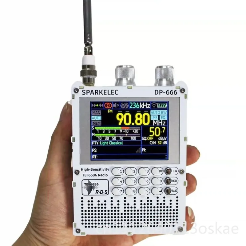 DP-666 2.8 inch IPS touch screen full band high sensitivity TEF6686 radio FM/LW/MW/SW