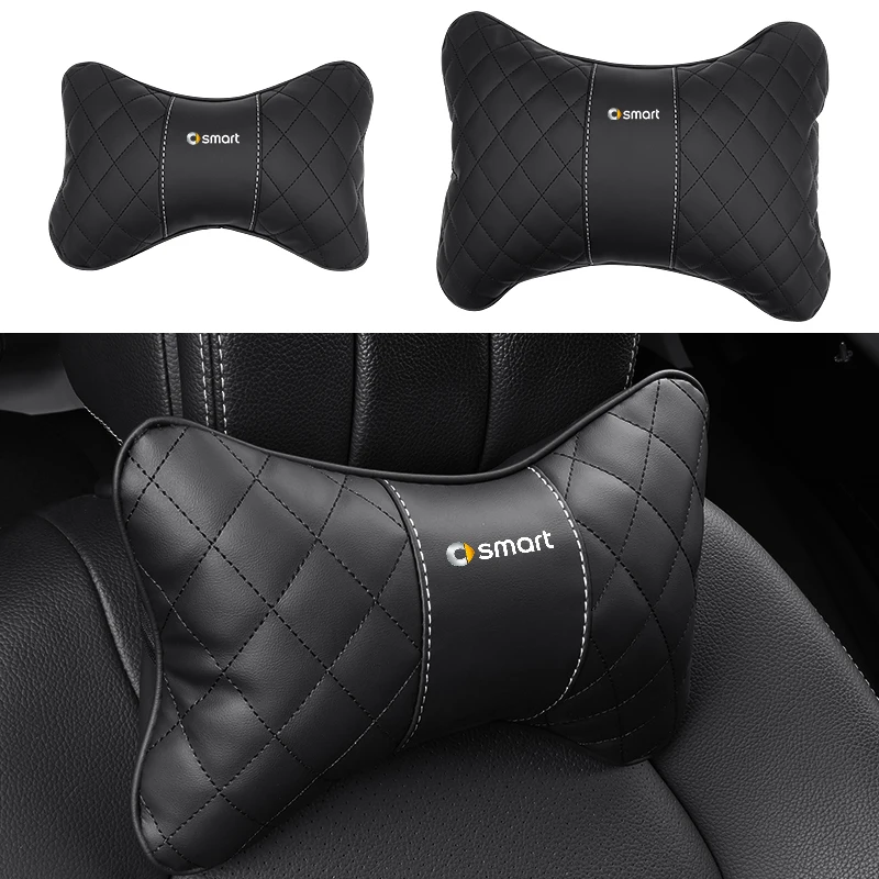 Car Seat Head Support Lumbar Cushion Headrest Neck Pillow For Smart Fortwo 451 450 453 Forfour EQ Cabrio Crossblade