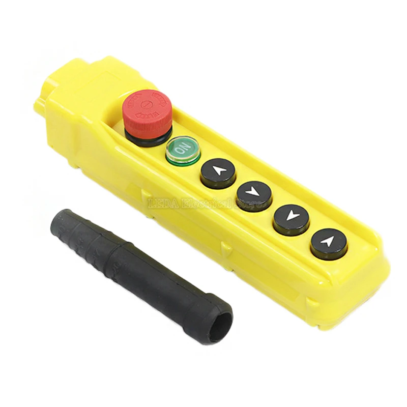 

1Pcs COB-62K Rain Proof Traveling Crane Switch Emergency Stop Button Control Switch Yellow