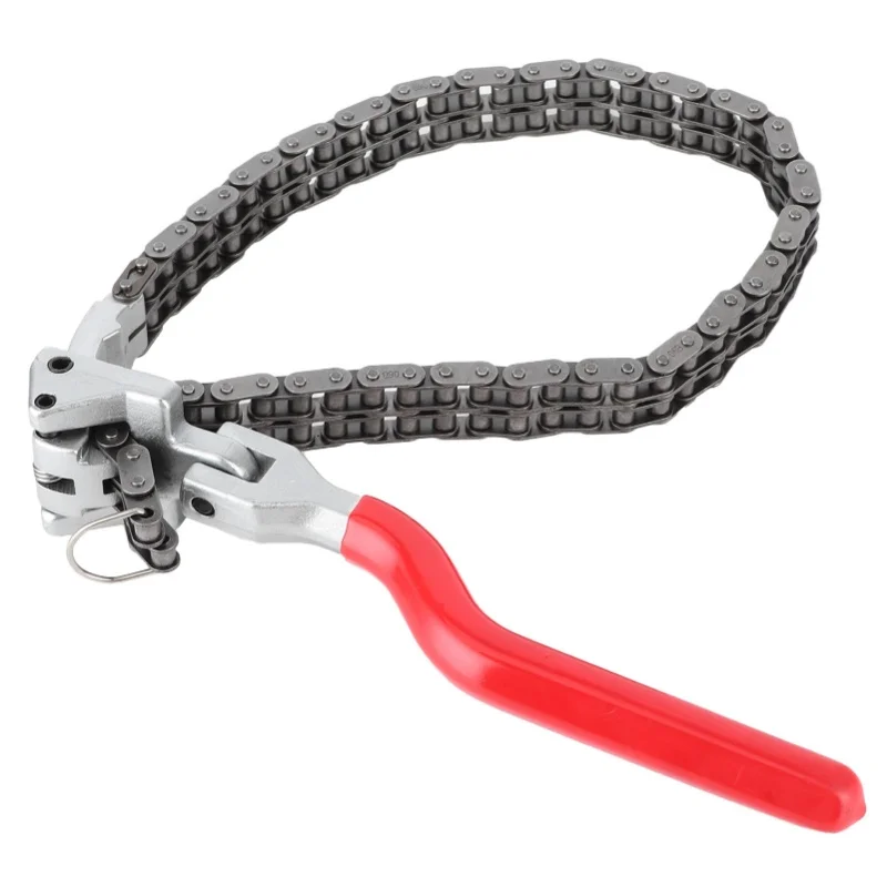 Chain Type Oil Filter Wrench Spanner 13.8in Long Handle Ergonomic Auto Car Repairing Tool