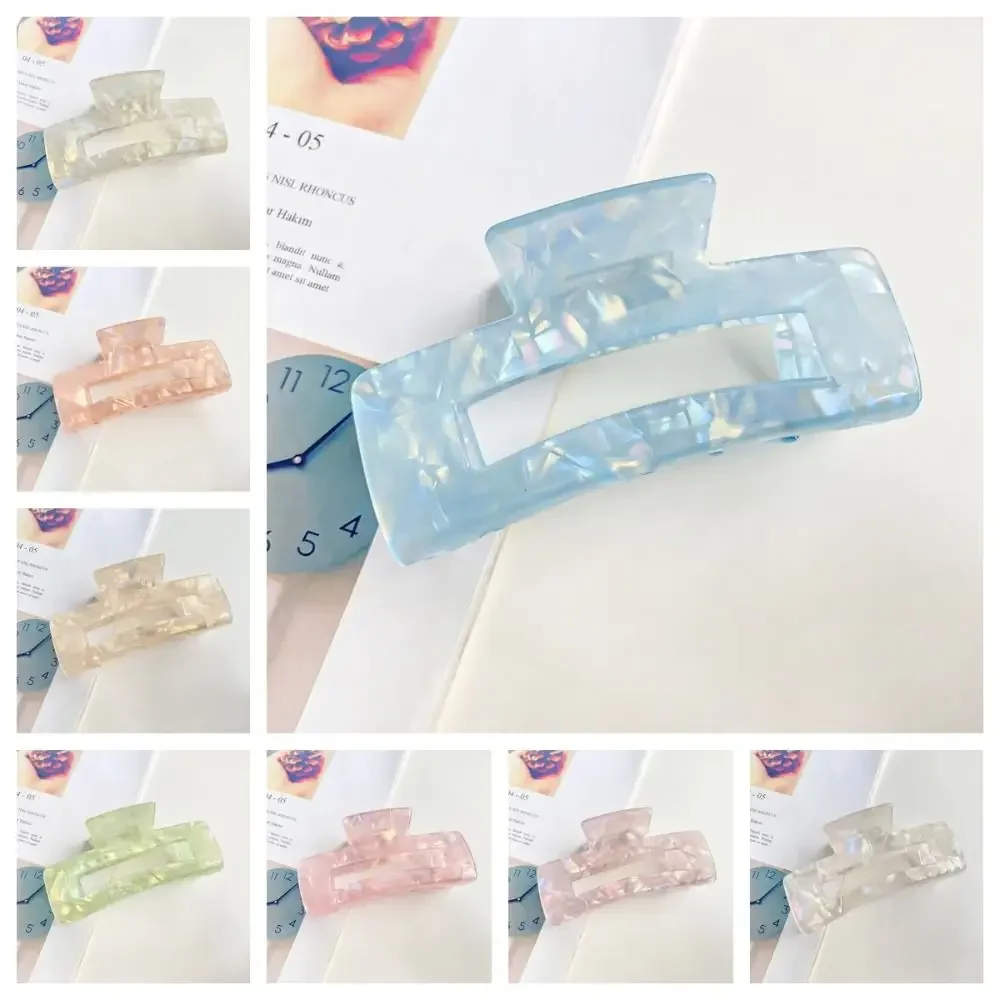 Shark Clip Acetate Hair Clips Illusory Color Hair Grab Clip Acetic Acid Barrettes Korean Style High Ponytail Clip