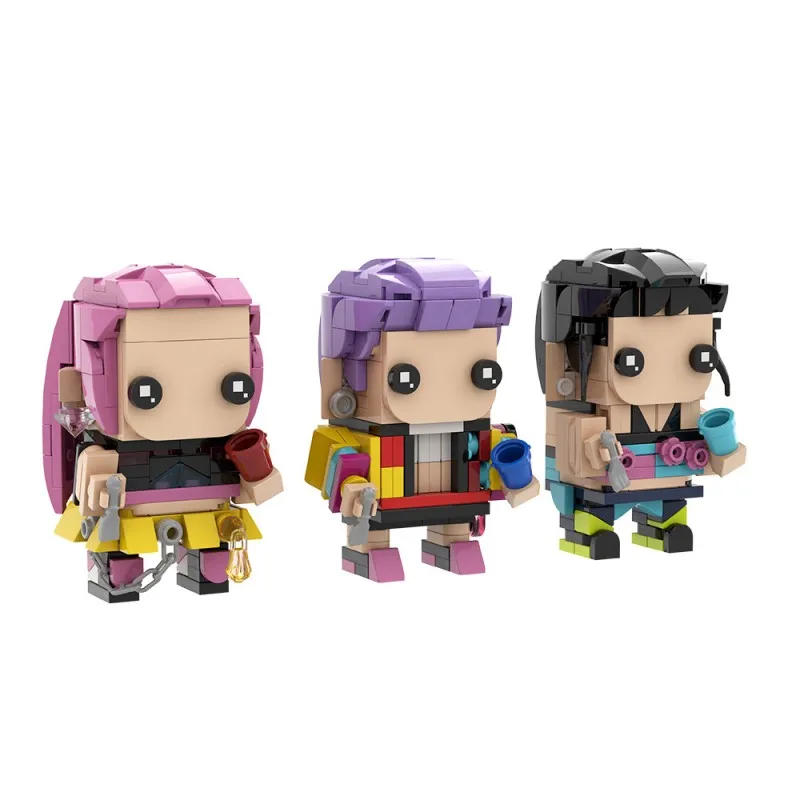 مجموعة مكعبات MOC Demon Hunter BrickHeadz شخصيات كرتونية ميرا زوي لومي نموذج شخصية 519 قطعة هدايا لعبة مجمعة للأطفال #2