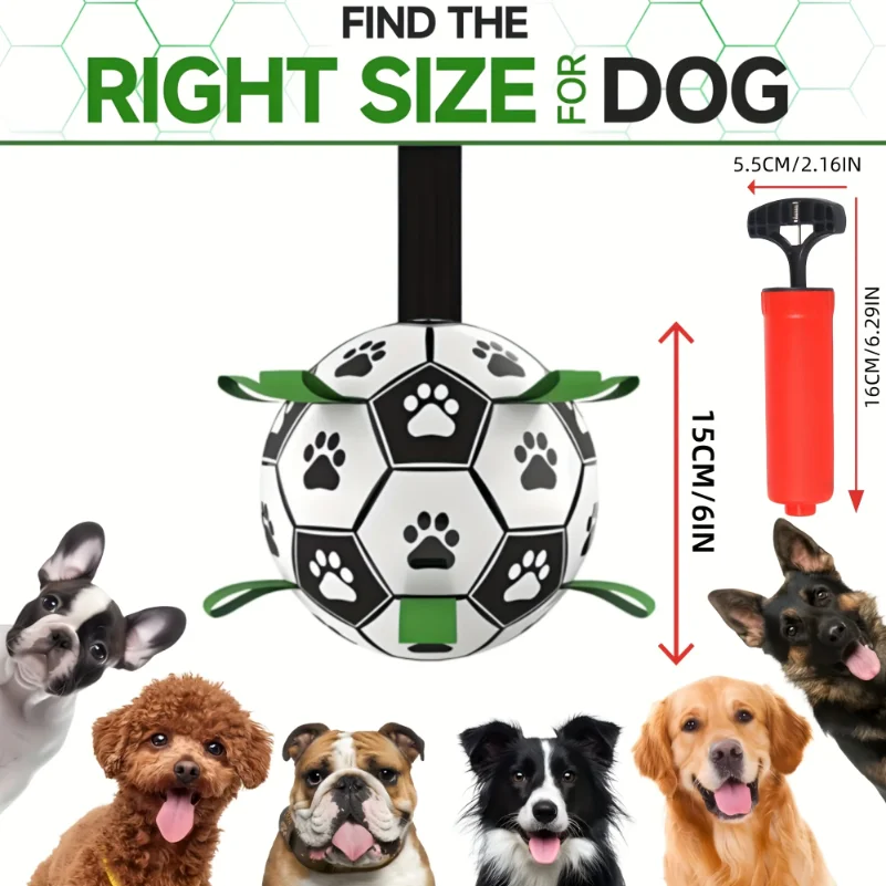 1PC Bell style, 19 cm diameter dog outdoor interactive soccer pet dog training ball, self-entertaining pet dog toy view 3