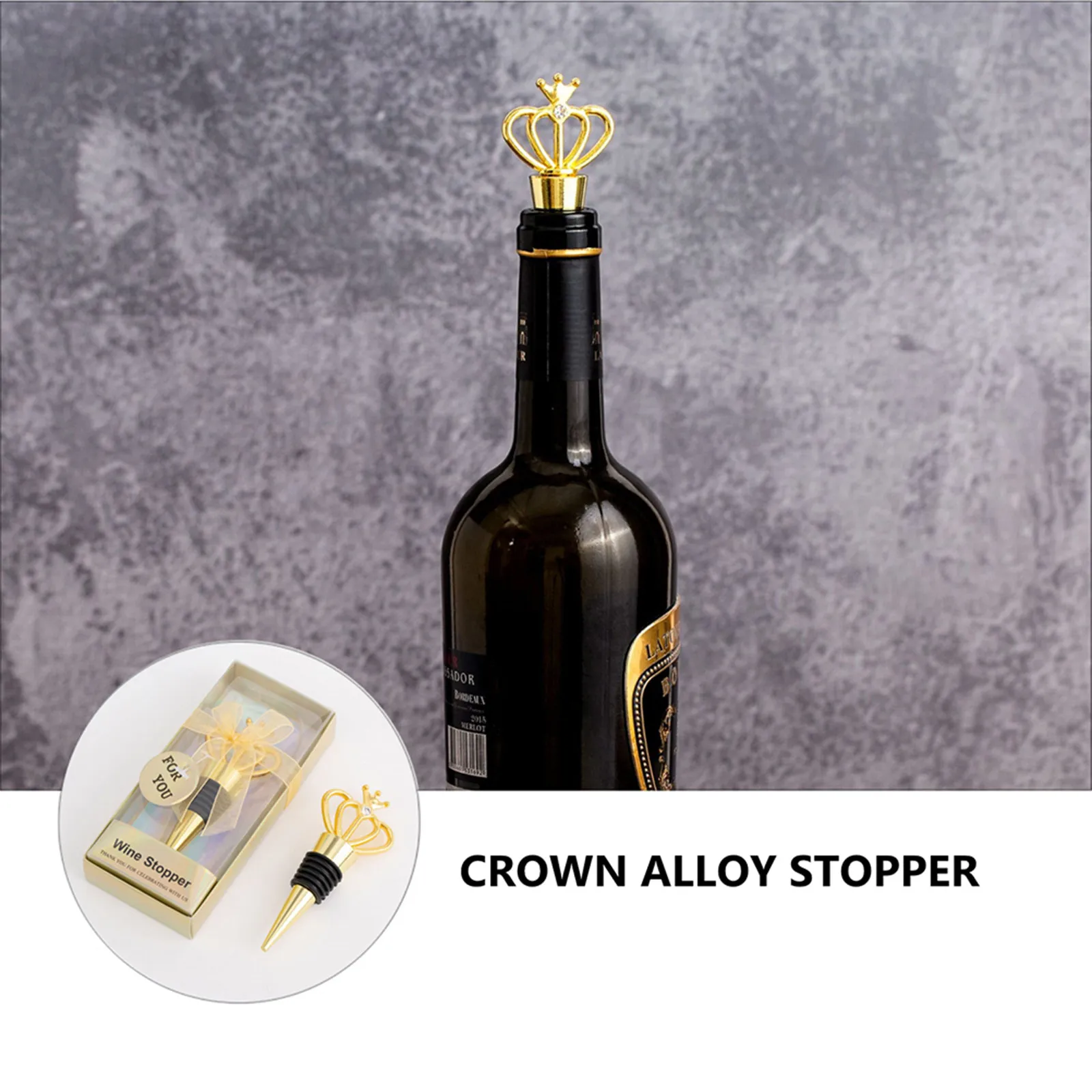 2Pcs Bottle Stopper High Quality Alloy Sealing Plug Prevent Oxidation Volatilization Easy Insert Pull for Home Party