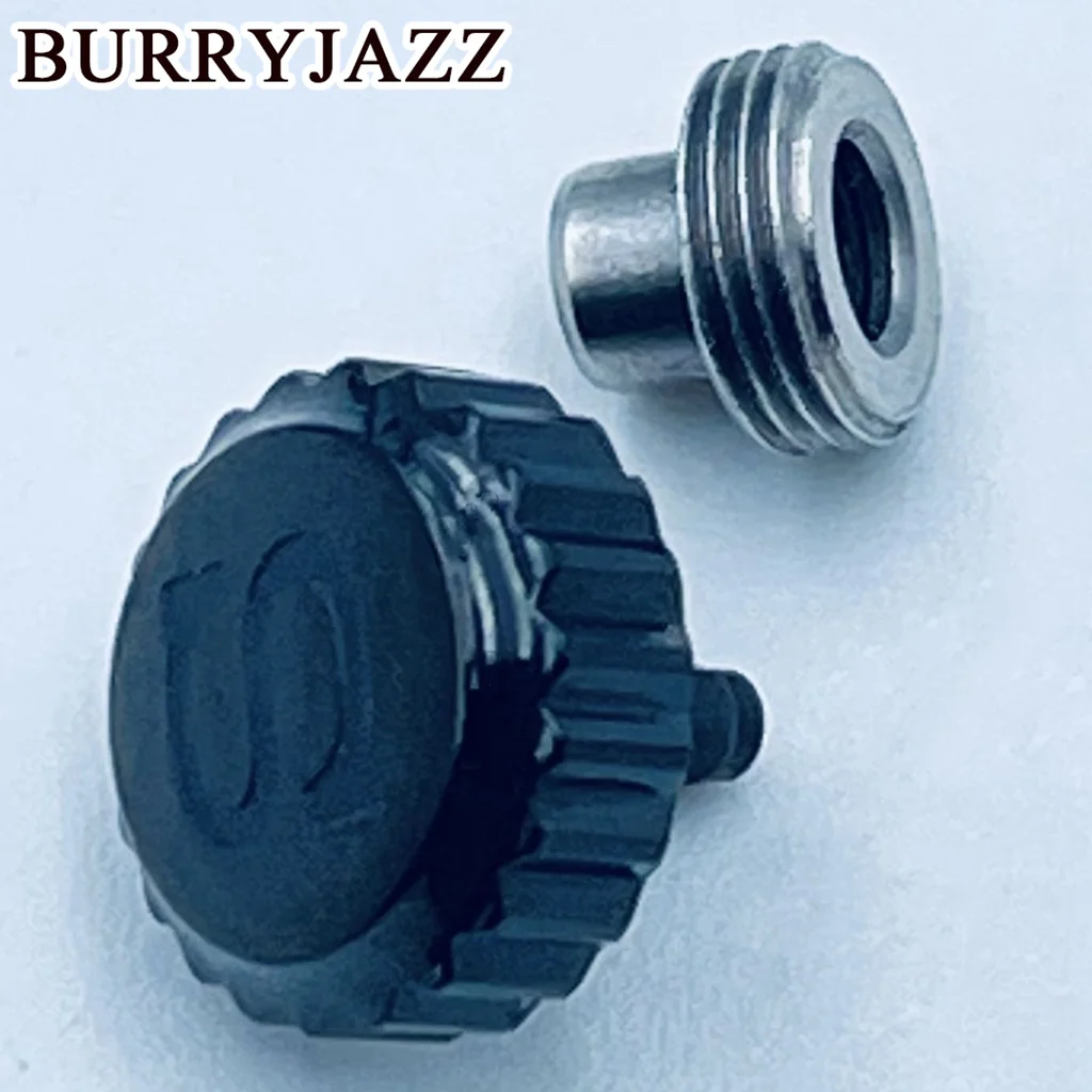 BURRYJAZZ Silber Schwarz Rose Gold Uhr Kronen Uhr Teile Ersatz S CrownEdelstahl Für NH34 NH35 NH36 Uhrwerk – Detail 8