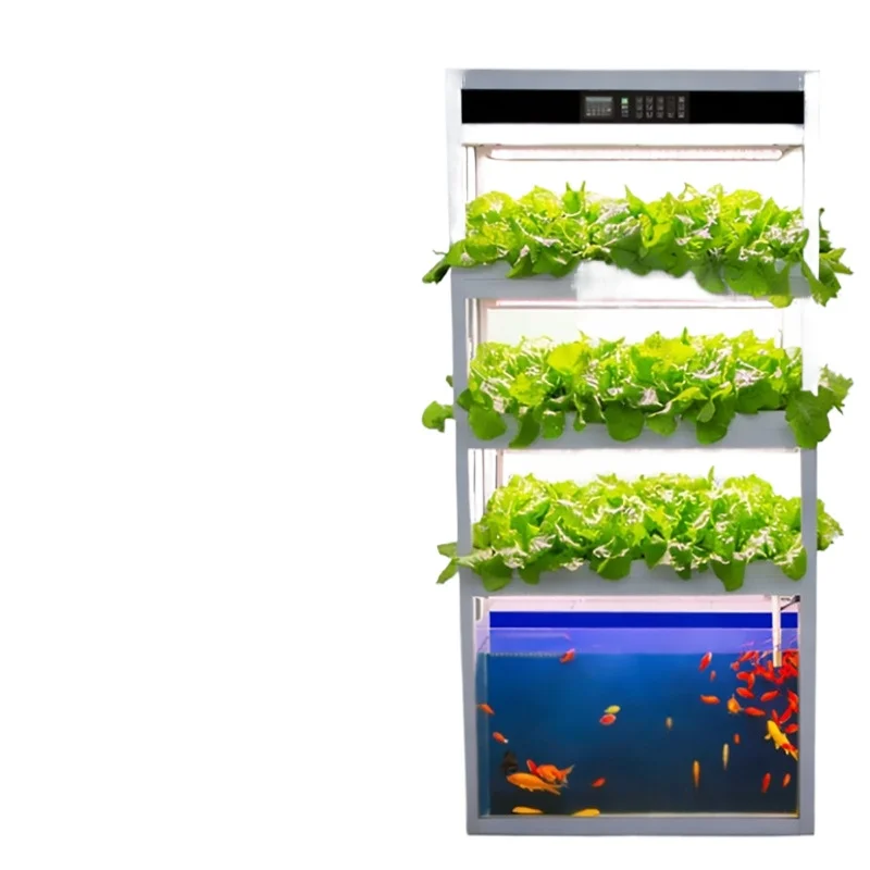Intelligent balcony hydroponic fish and vegetable symbiosis tidal system equipment integrated, soilless cultivation